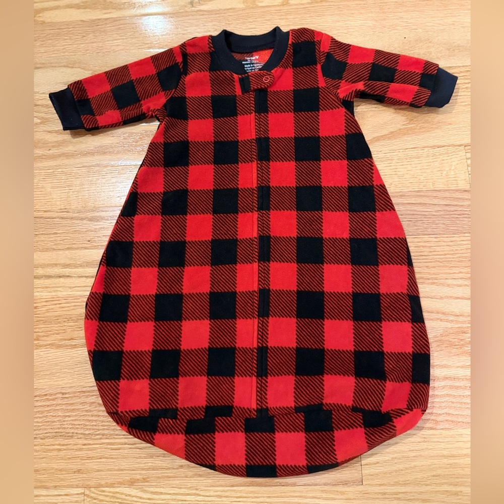 Red Plaid Carter's Fleece Sleep Sack